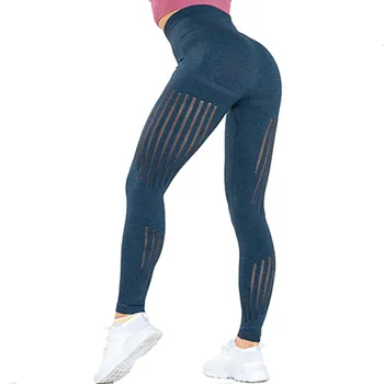 

Women Leggings Push Up Hip Seamless Knitting Fitness Sporting Workout Athletic Leggins Elastic High Waist Slim Jogging Pants