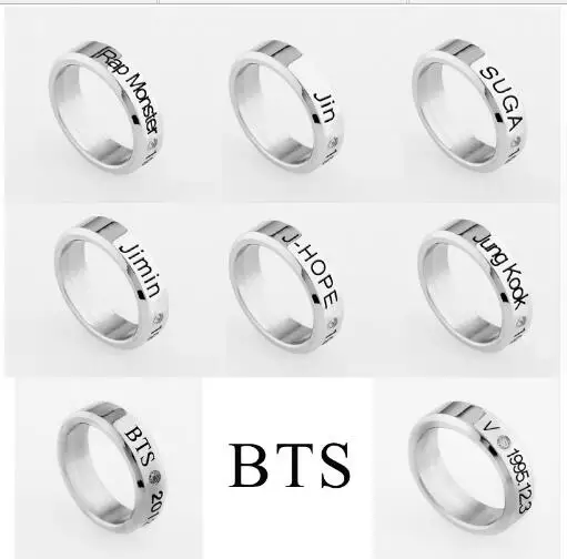 

kpop Sale Bangtan Boys Ring Rap Monster Jimin Jin Suga V J-Hope Jewelry Rings For Women Men Fashion Jewelry Gift