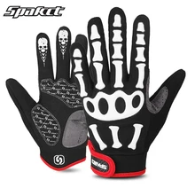 SPAKCT, велосипедные перчатки с черепом, длинные пальцы, полный палец, для езды на велосипеде, перчатки для велоспорта, силиконовый гель, Ciclismo перчатки, теплые зимние