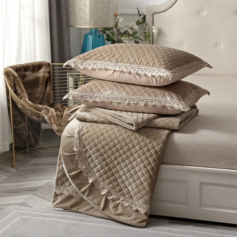 Роскошное однотонное хлопковое покрывало цвета хаки Famvotar мягкое теплое
