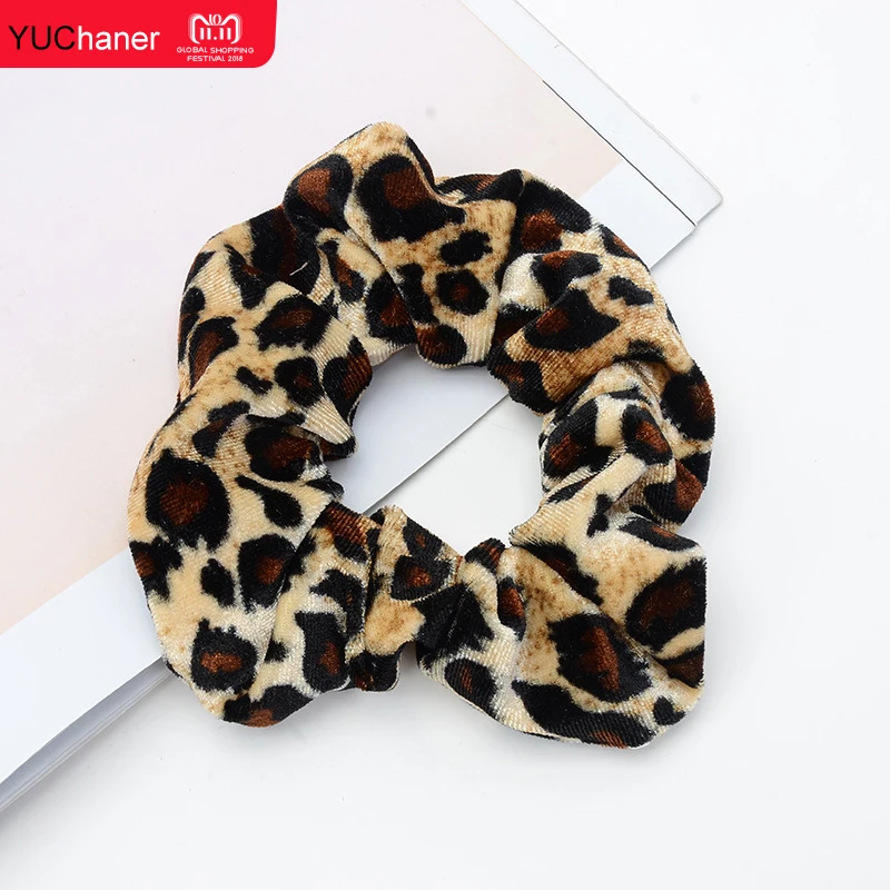 

Leopard Women Accesorios Korea Ponytail Striped Hair Tie Accesorios Ladies Ring Velvet Scrunchies Hair Bands Ponytail Holder