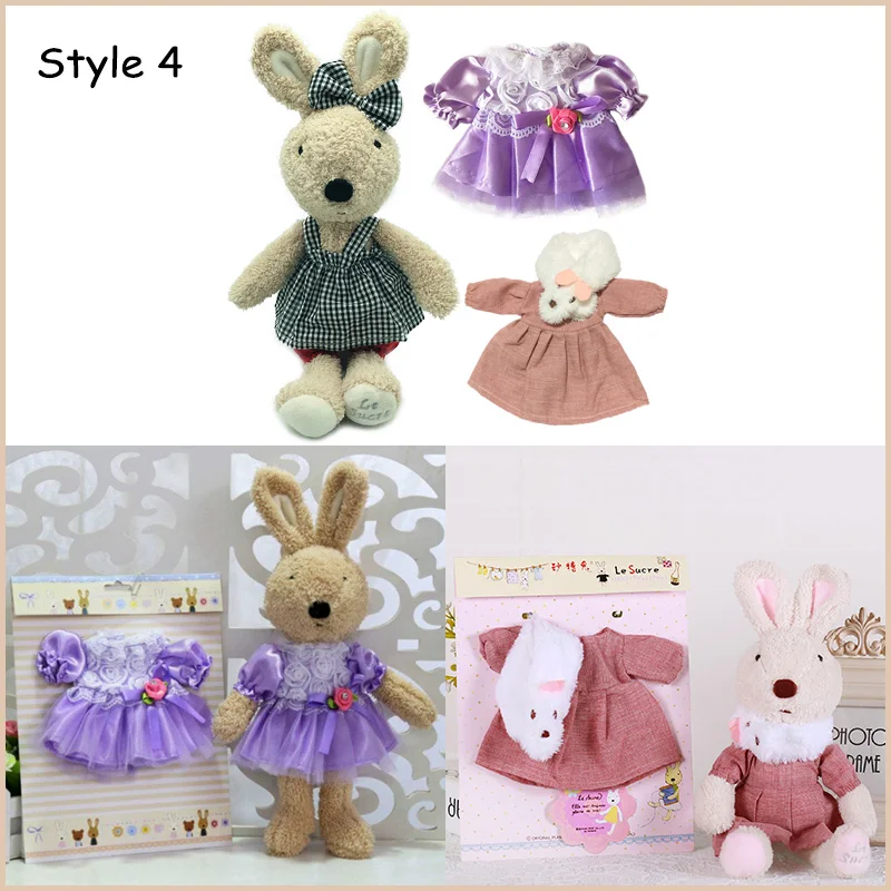 Милый кролик, плюшевые мягкие игрушки, куклы с сменной одеждой, мягкие игрушки для детей, девочек, детские игрушки, подарки на год