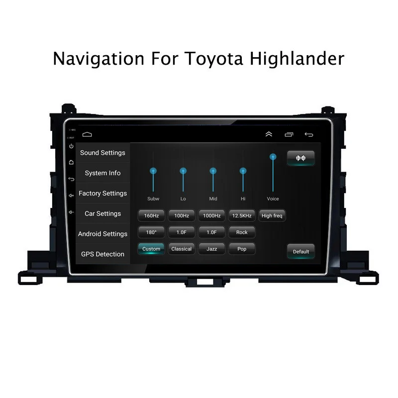Excellent 10.1" 2G RAM 32G ROM Car DVD GPS Navigation For Toyota Highlander 2015-2018 with Radio Head Unit,support 4G LTE 4