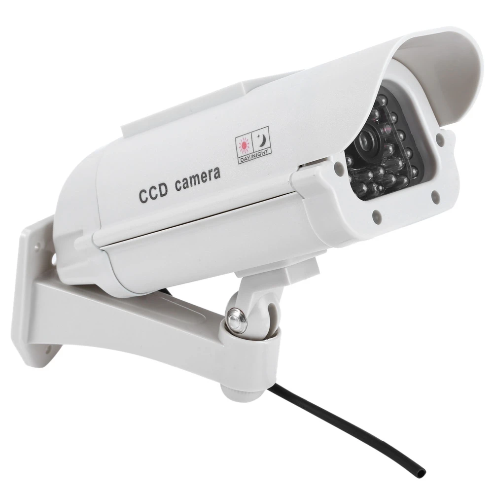 Solar Energy Realistic Dummy Surveillance Security CCTV Sticker Camera Blinking Red LED Light