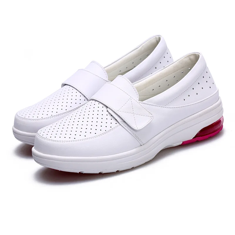 

Summer hollow breathable leather walking shoes Korean version of the wedge walking shoes B3N1-B3N5