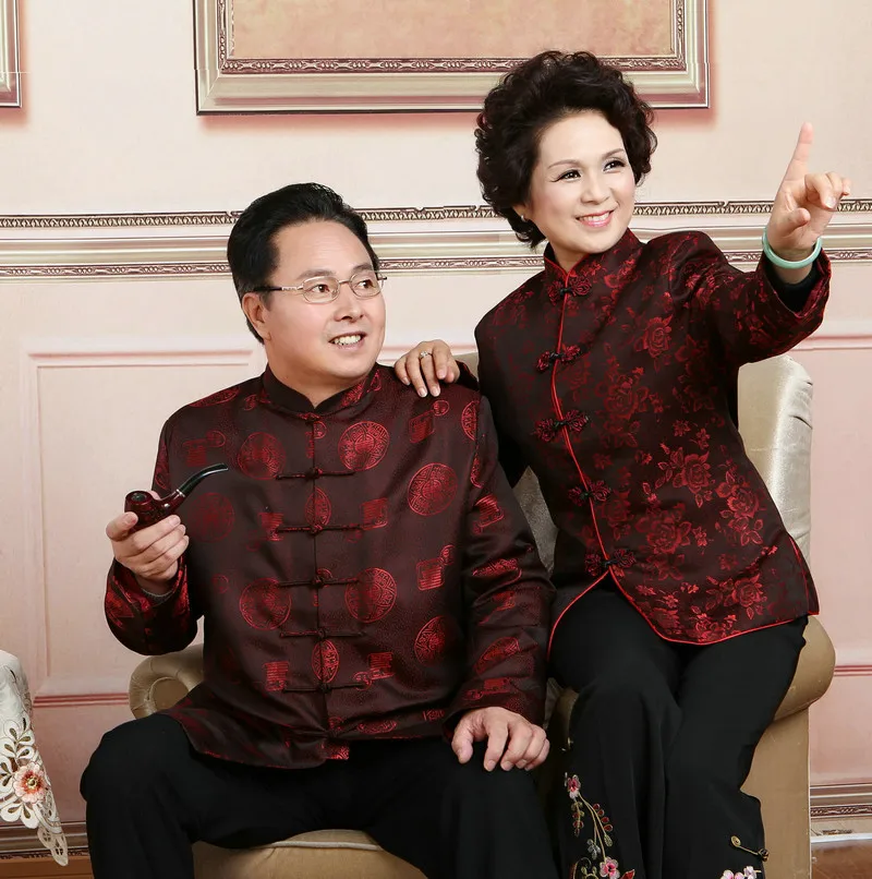 2015 New Chinese Traditional Men's Women's Brocade Satin