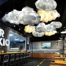 IKVVT Modern Creative Clouds Pendant Lights Simplement Silk Hanging Lamp Restaurant Livingroom Bedroom Indoor Deco Lighting multicolor modern creative concise iron pendant light cafe ber bedroom restaurant livingroom decoration lamp free shipping