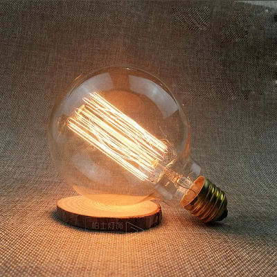 Винтаж Эдисон лампы E27 40 Вт ретро лампы накаливания Эдисона Светильник 90 V-260 V Спальня лампа накаливания со стеклянным колпаком для домашнего декора Творческий лампы - Цвет: G95L 40W