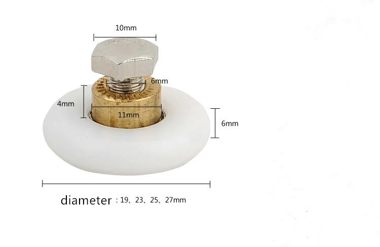 3d принтер коссель K800 аксессуар диаметр 20 мм 23 мм 25 мм 27 мм маленькие ролики вспомогательные велосипедные колесики ручка для душевой кабины дверное колесо нейлоновый ролик