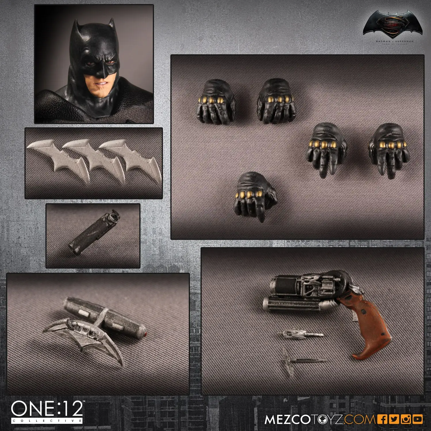 Mezco Dawn of Justice: Batman One:12 Collective High Quality BJD Action Figure Toys for boys