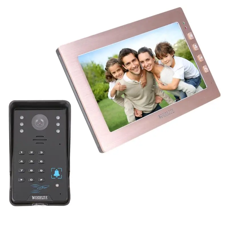 HD 10,1 дюймов беспроводное видеопереговорное устройство вилла дверной звонок Водонепроницаемый один Drag One