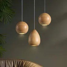 Nordic Wooden Pendant Lights Creative LED Pendant Lamp Concise Fixtures For Home Lightings Bar Cafe Lamparas Colgantes Luminaire