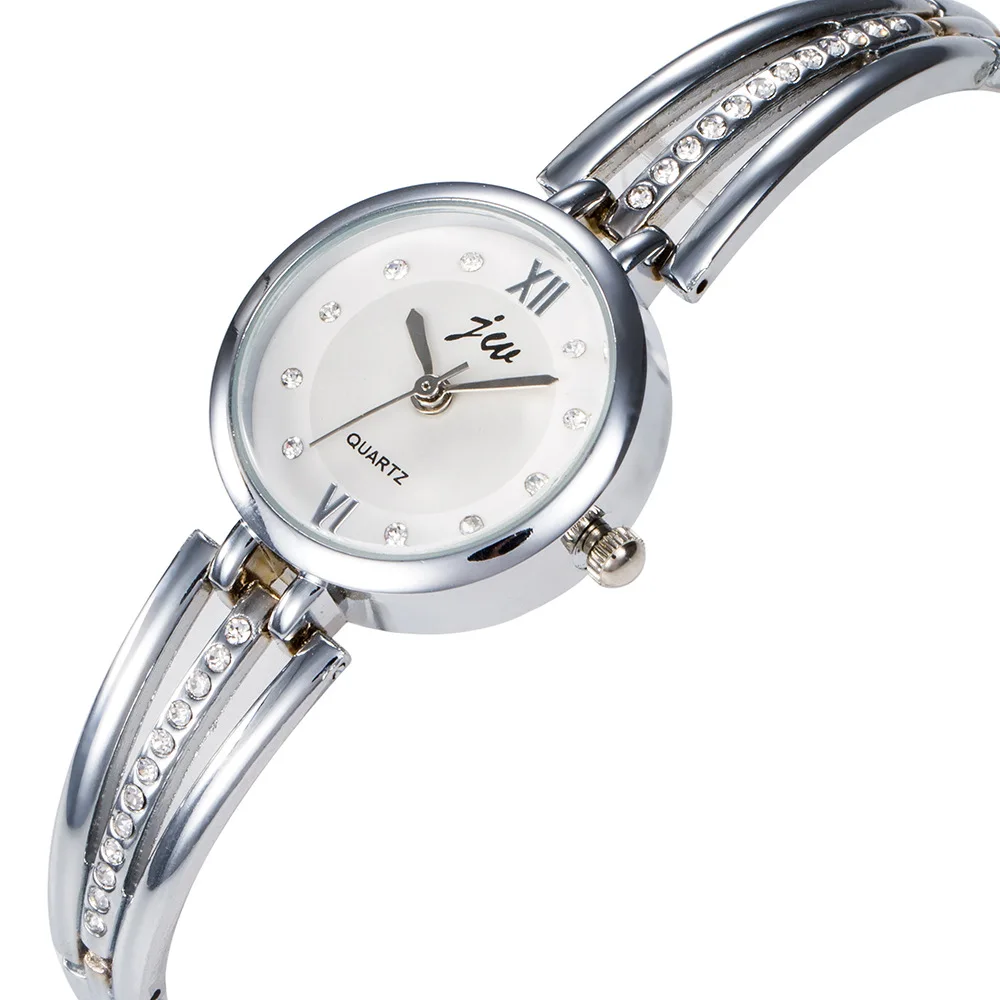 2018 Мода Jw горный хрусталь часы Для женщин Элитный бренд Нержавеющая сталь браслет дамы кварцевые платье Reloj Mujer Часы
