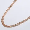 Collar delgado de 3mm para mujer y niña, cadena de eslabones de oro rosa 585, joyería para mujer, regalos de San Valentín, 50cm, 60cm, GN462 ► Foto 2/6