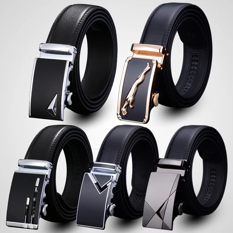 

Mens Business Style Belt Designer Leather Strap Male Belt Automatic Buckle Belts For Men Top Quality Girdle Belts For Jeans