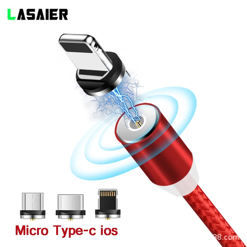 

Lasaier Magnetic Micro USB Cable For iPhone Samsung Type-c Charging Charge Magnet Charger Adapter USB Type C Mobile Phone Cables