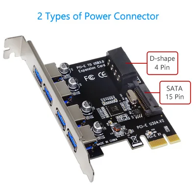 U3V PCI Express Post Card PCI-E USB 3,0 адаптер карта 4 порта 5 Гбит/с PCIE карта расширения добавить на карту для системы Windows - Цвет: Серый