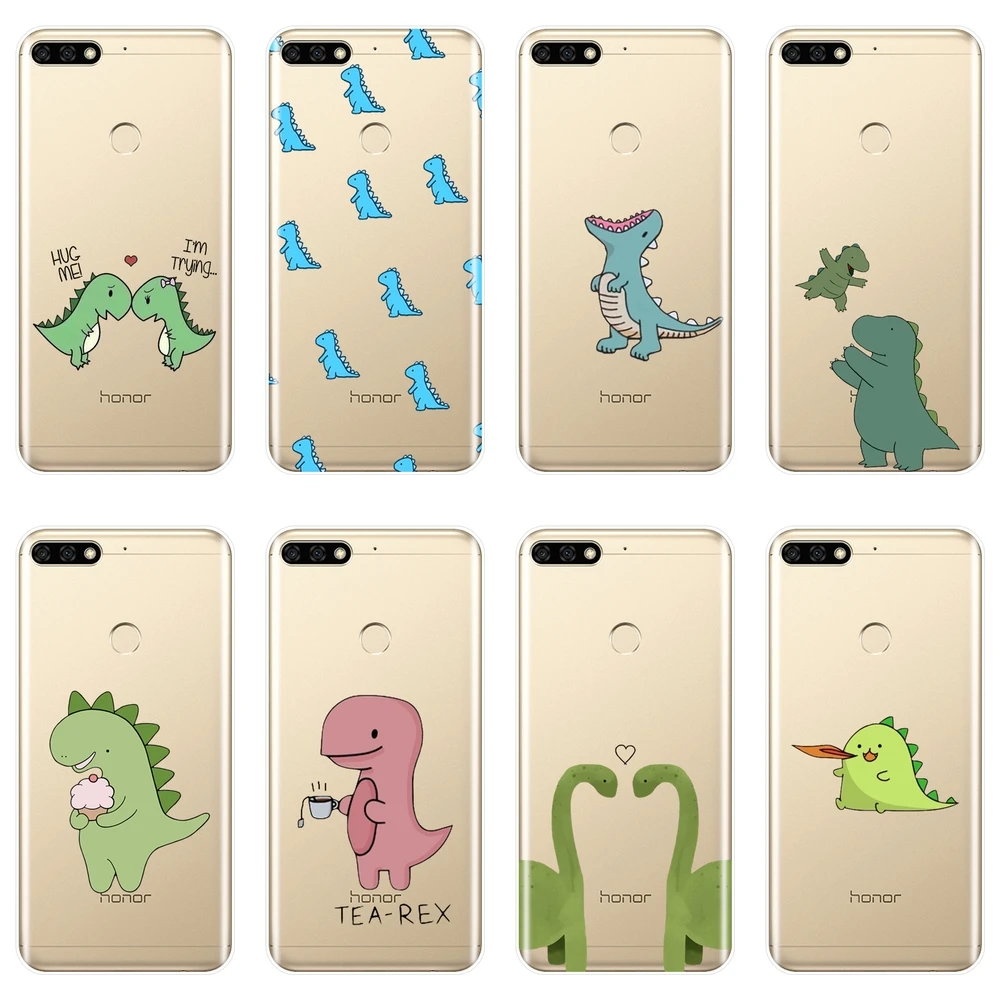 

Phone Case For Huawei Honor 8X MAX 10 9 8 7 7S 7X 7A 7C Pro Dinosaurs Soft Silicone Back Cover For Huawei Honor 7 8 9 10 Lite