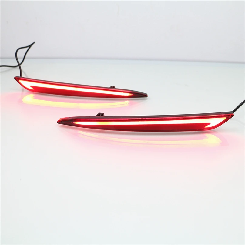 

2PCS 3Functions LED Rear Bumper tail light fog lamp Brake Light turn signal for ford mondeo fusion 2013 2014 2015 2016 2017 2018