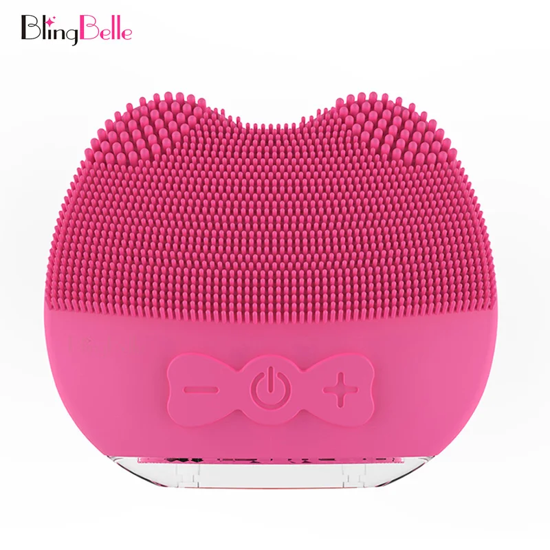 BlingBelle Мягкая силиконовая Очищающая щетка для лица мытья высокочастотного Usb