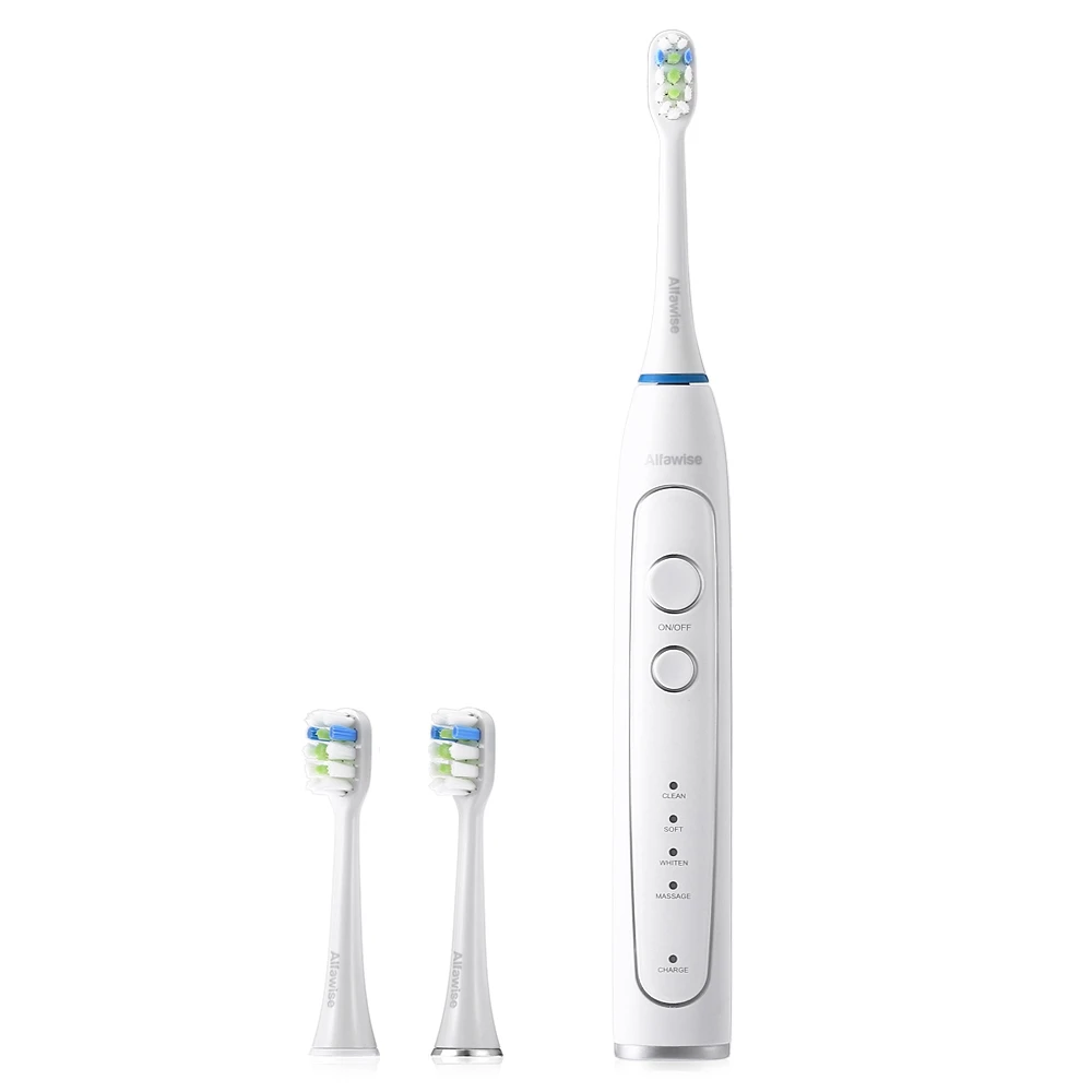 

RST2056 Sonic Electric Toothbrush Intelligent 2-Min Timing With 3 Brush Heads Charger Base Sonic Vibration Toothbrush