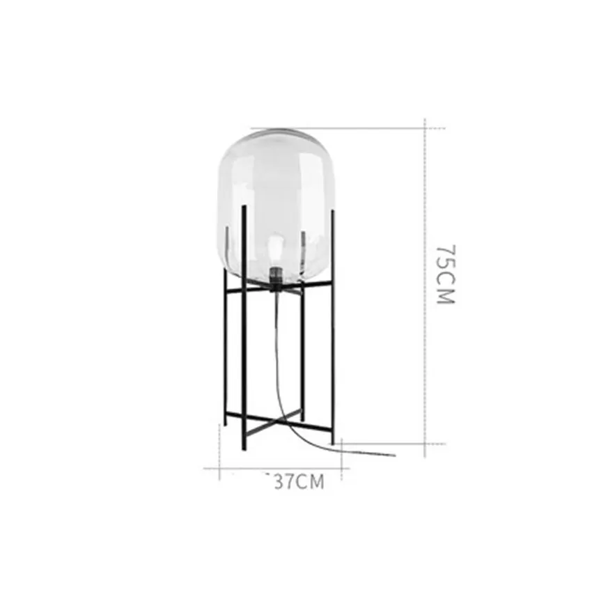 Блестящий светодиодный Современный напольный светильник, стеклянный светодиодный напольный светильник для ресторана, стоячий светильник, декор для гостиной, домашние напольные лампы, Lampara De Pie - Цвет абажура: M Transparent