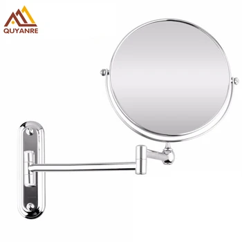 

Bathroom Wall Mounted Extended Folding Arm Make up Mirror Magnifying Bathroom Mirror Chrome Dual