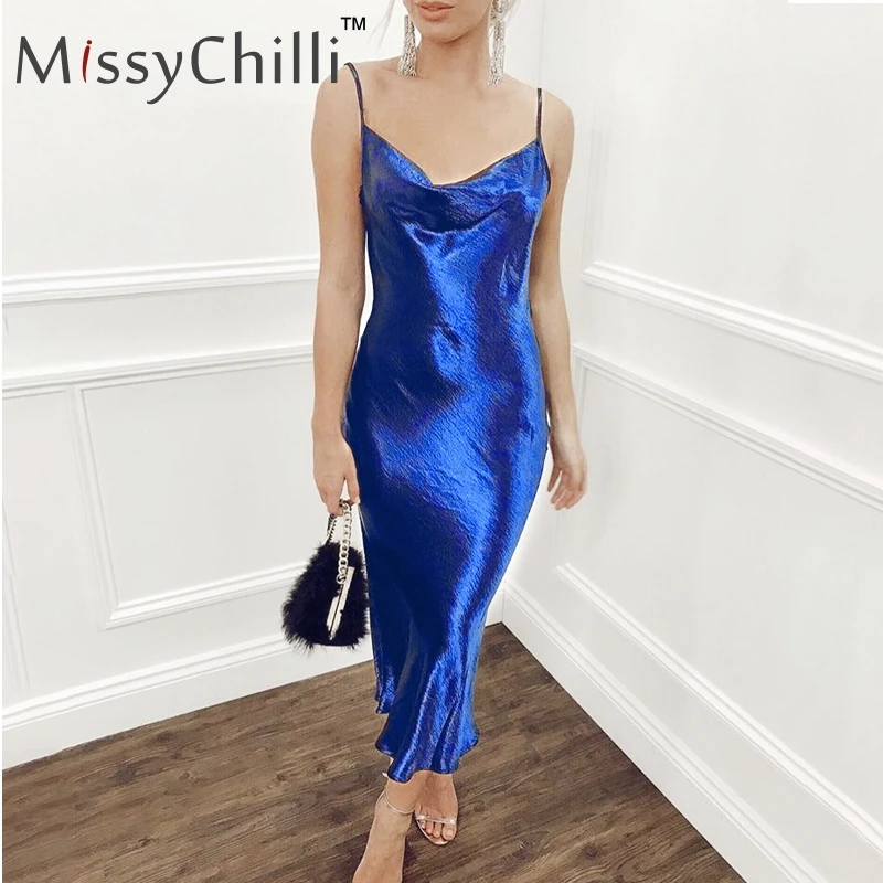 Длинное атласное платье миди MissyChilli золотого цвета с открытой спиной на шнуровке
