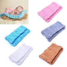 Милый ребенок новорожденный Фотография реквизит для фотосессии искусственная шерстяная корзина наполнитель одеяло ковер W15