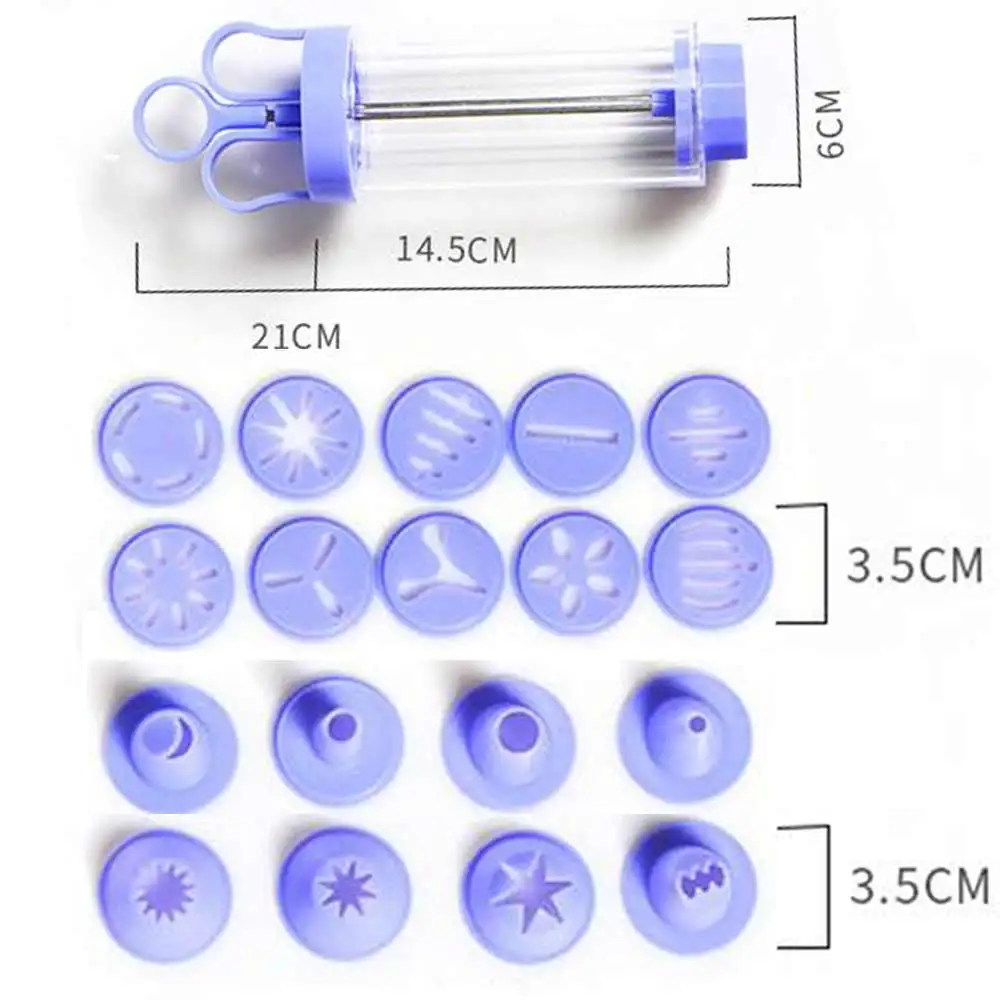 18 шт./компл. печенья Пресс для приготовления печенья в виде пистолета десерт для декорирования торта машина Fondant(сахарная) Кухня инструмент