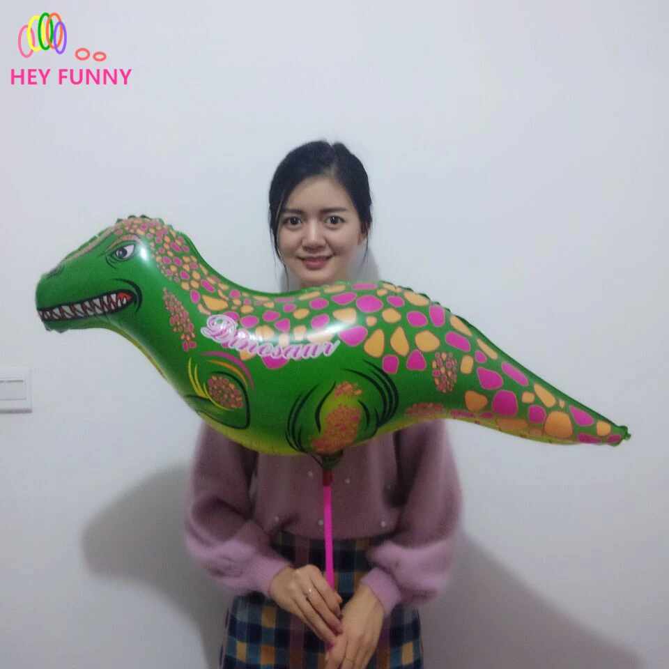 2 Pcs Lot Dinosaur Balon Hewan Kartun Balon Foil Balon Pesta Ulang