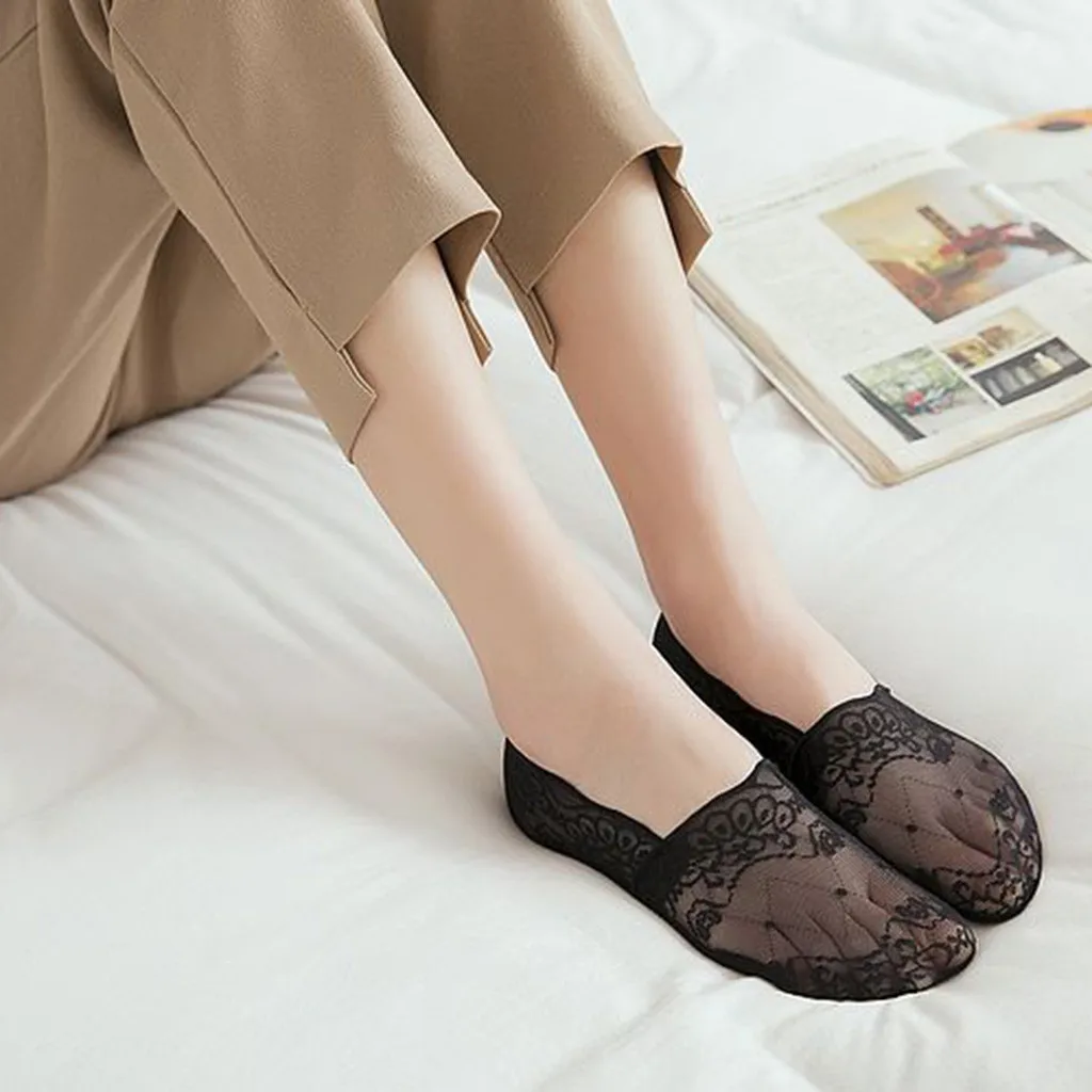 Новое поступление, модные женские хлопковые носки-лодочки с закрытым носком, кружевные Нескользящие невидимые носки, skarpetki носки 51