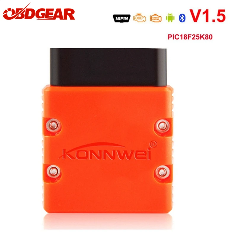 KONNWEI KW902 Bluetooth OBD 2 Автомобильный сканер ELM327 V1.5 чип PIC18f25k80 Mini ELM 327 автоматический