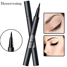 Макияж жидкая подводка для глаз карандаш водонепроницаемая ровная кисточка для подведения глаз черная косметика