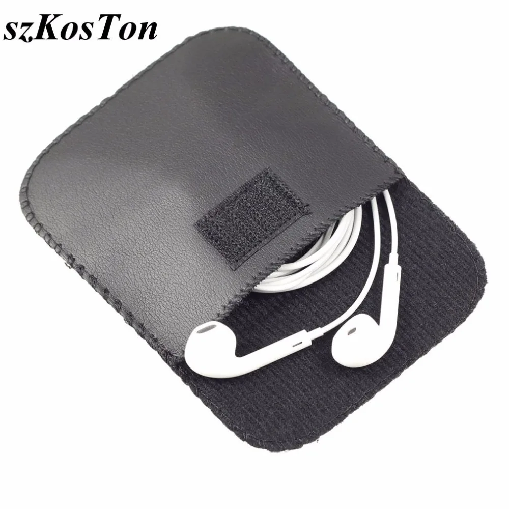 

Waterproof Shockproof Anti-Dust Earphone Case PU Leather Headphone Case Portable Earbuds Box Bag Earphones Accessories Pouch