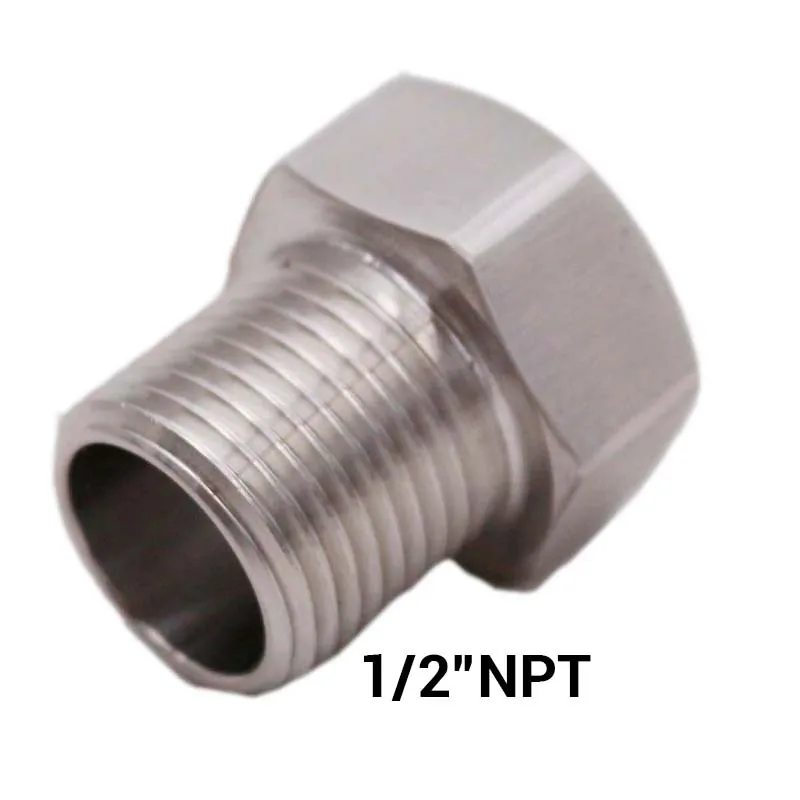 Нержавеющая сталь 5/" Женский BSP x 1/2" Мужской NPT/BSP адаптер доморощенного оборудования