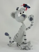 Amigurumi Crochet Kit the Cat toy doll rattle