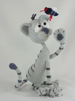 

Amigurumi Crochet Kit the Cat toy doll rattle