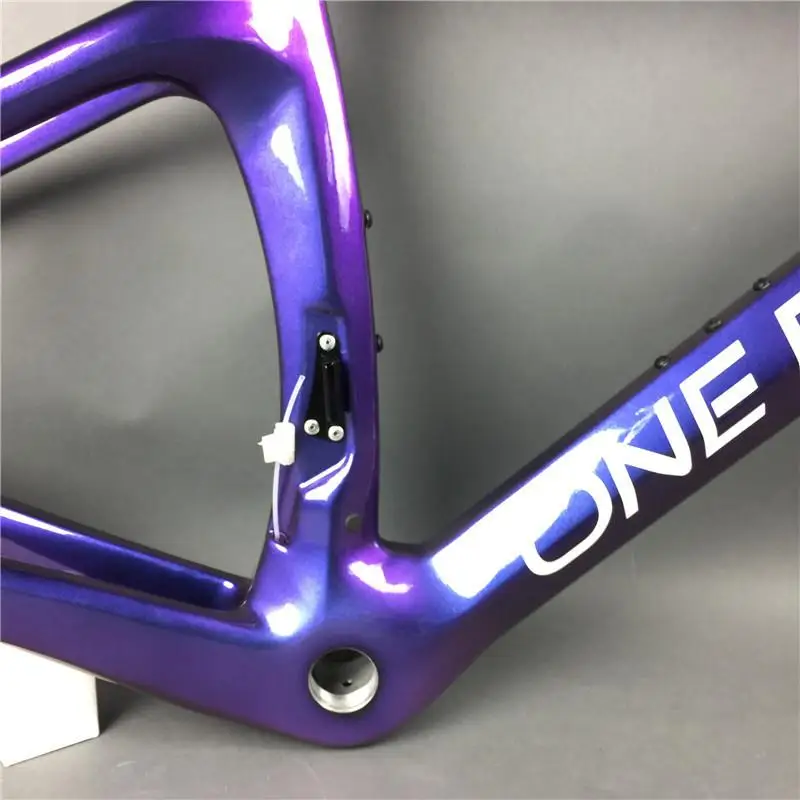 Best DIY carbon frame!chameleon paint!3K glossy matte surface road bike bicycle carbono frameset fork seatpost headset included 5