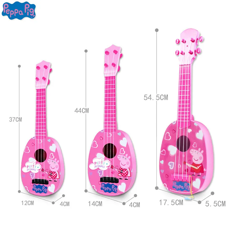 Новые оригинальные Peppa Pig Джордж детские музыкальные инструменты укулеле гитара обучающая игрушка Подарки для детей подарок на день рождения три размера