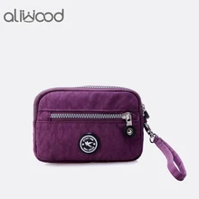 2018 New Oxford Kip Nylon Zipper Bolsas Carteira Carteira Ocasional das Mulheres Das Senhoras Das Mulheres Mulheres Marca de Embreagem bolsa de Moedas de Ferrolho bolsa
