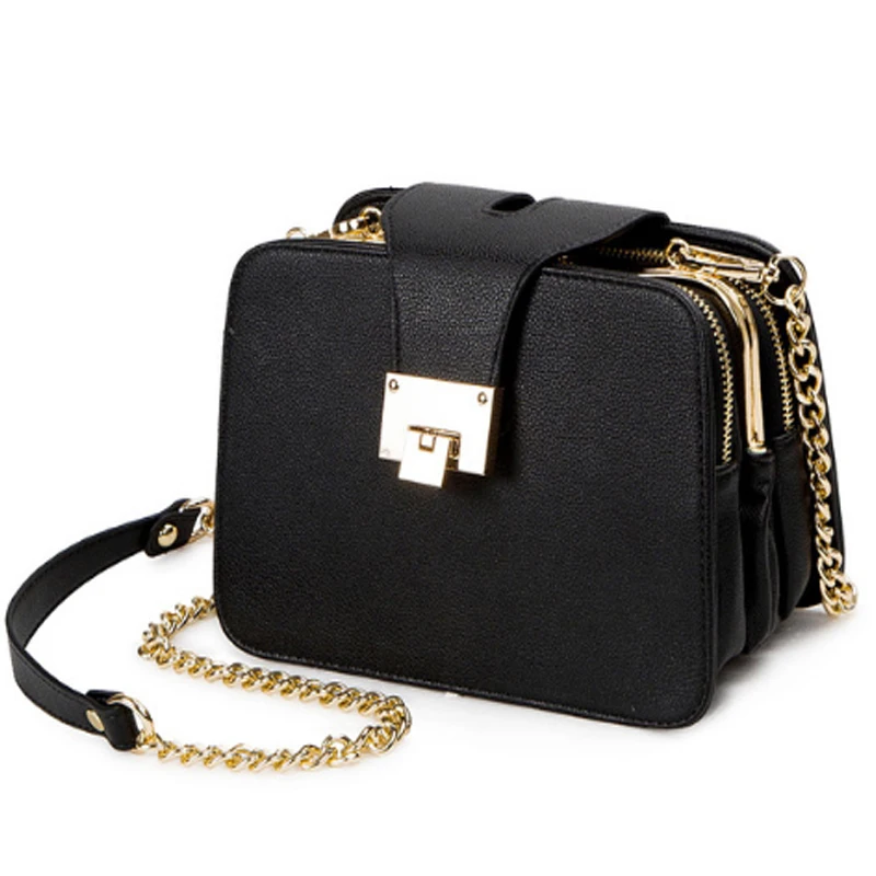 

Fashion Women Shoulder Bag Chain Strap Flap Designer Shoulder bags 2019 New Clutch Bag Solid Color Ladies Bags With Metal Buckle