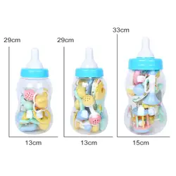 Детские игрушки комплект милый Пластик резинка бутылки погремушка для новорожденных Для маленьких мальчиков девочек развивающие игрушки