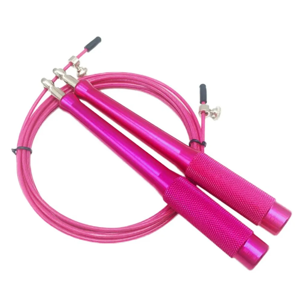 Double Jump Rope Metal Ball Bearing Aluminum Handle Speed Exercise