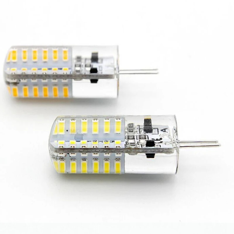 

G4 AC110V/220V Corn Bulb SMD 3014 72led Silicone Light Dimmable Spotlight Chandelier LED Lamps Replace Halogen Lights