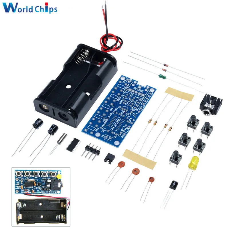 76 МГц-108 МГц беспроводной стерео FM радио комплект аудио приемник PCB FM модуль комплекты обучения электроники для Diy DC 1,8 в-3,6 В