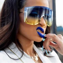 Унисекс негабаритных градиент солнцезащитные очки женские роскошные брендовые дизайнерские металлические большие рамки ретро солнцезащитные очки мужские оттенки козырек очки