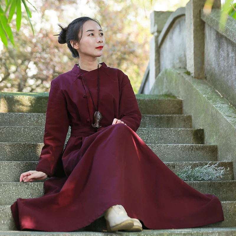 LZJN Women 2019 New Spring Autumn Dress Bow Tie Elegant Long Sleeve Cotton Vintage Maxi Dresses Chic Robe Casual Vestidos Mujer (22)