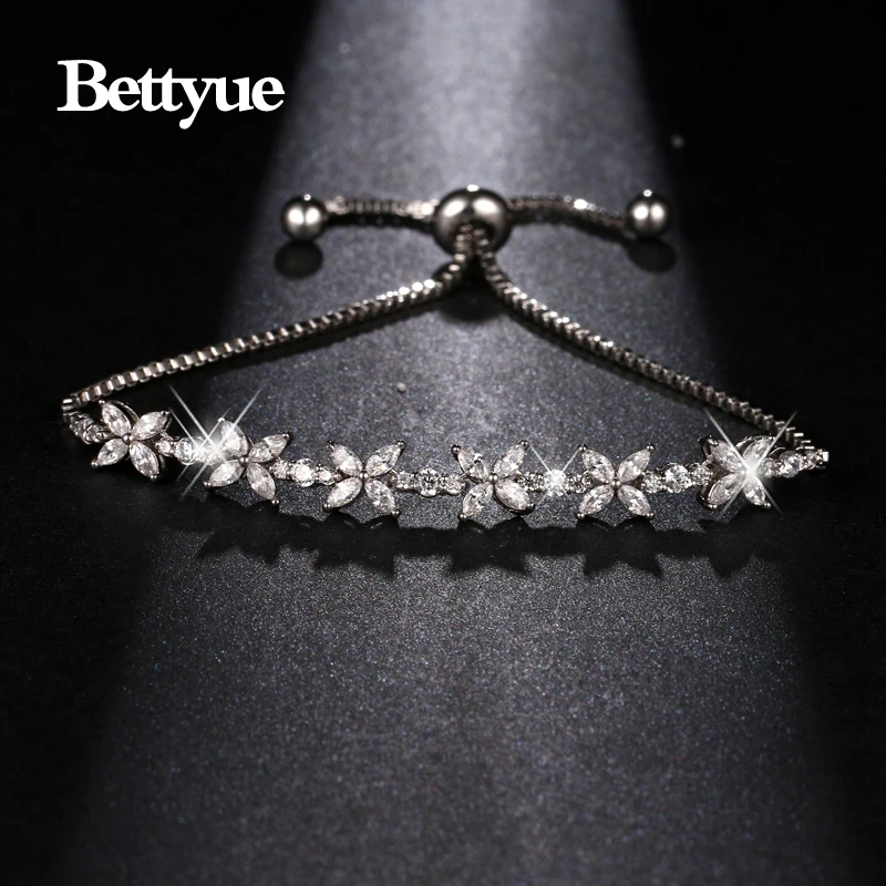 Bettyue брендовые Роскошные модные лидер продаж AAA циркон два цвета в форме цветка ювелирные браслеты для женщин Свадебные подарки