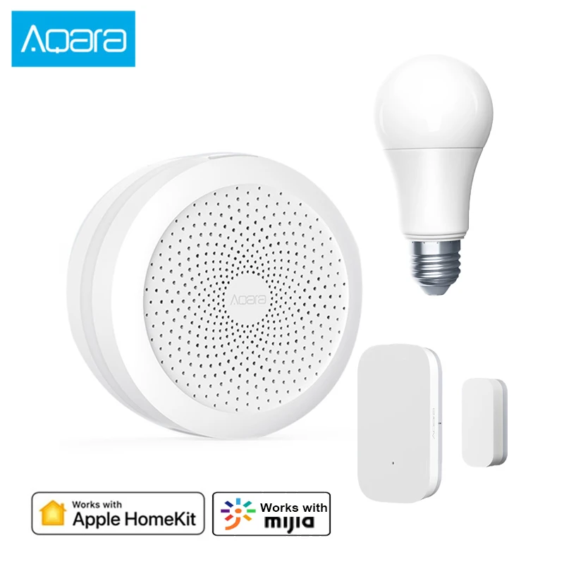 

Original Aqara Smart Light Set Aqara Gateway Hub + Aqara LED Bulb + Door Window Sensor Work With Apple HomeKit Xiaomi Mijia APP